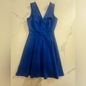 HAUTE MONDE blue a-line mini dress S